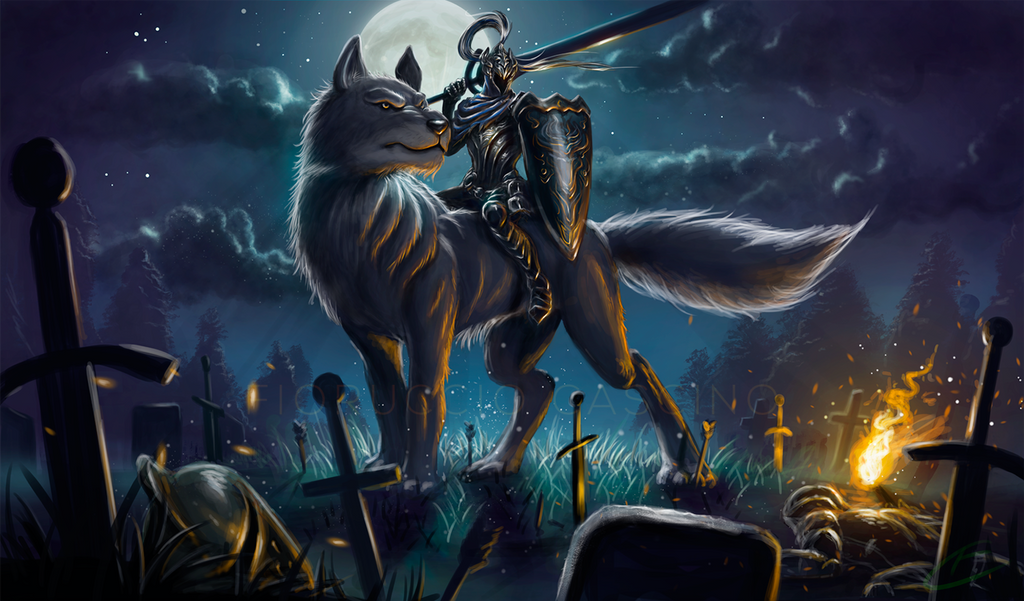 Wolf Knight Artorias on Sif by Gallardose on DeviantArt