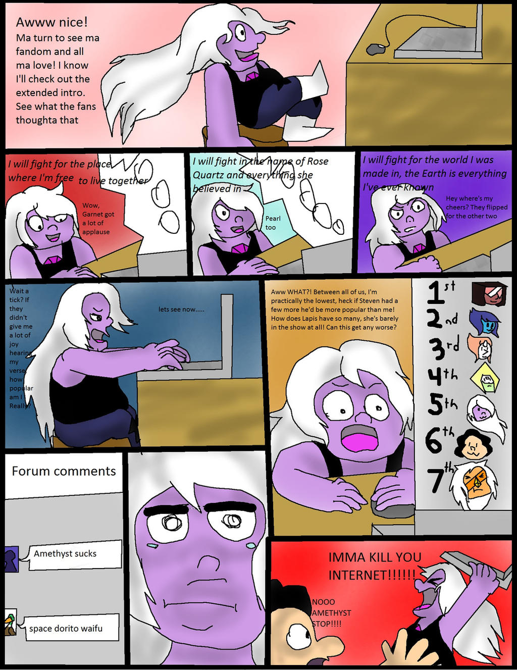 Amethyst Reacts To Her Popularity By Kingofthedededes73 On