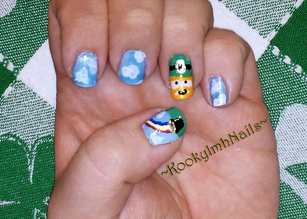 Leprechaun Nail Art for St. Paddy's Day - wide 5