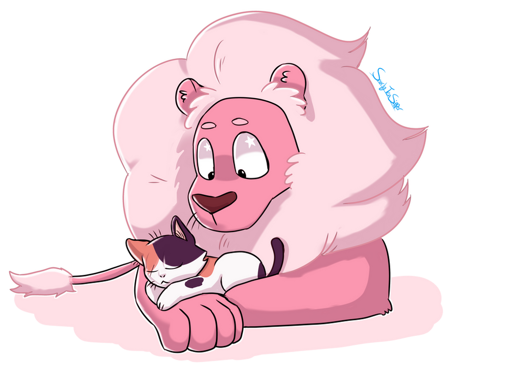 I had been meaning to draw more Steven Universe related stuff, but I couldn't find the time for it. So here is a quick doodle of Lion and Cat Steven! Steven Universe is owned by Rebecca Sugar