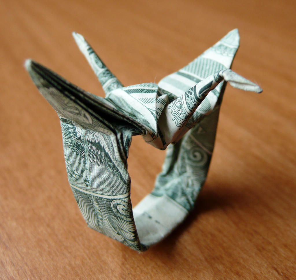 Dollar Bill Origami Crane Ring by craigfoldsfives on DeviantArt
