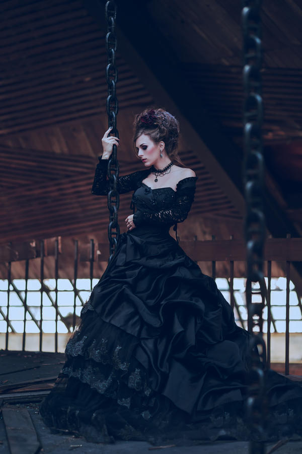 Mysterious woman in black dress by Black-Bl00d on DeviantArt