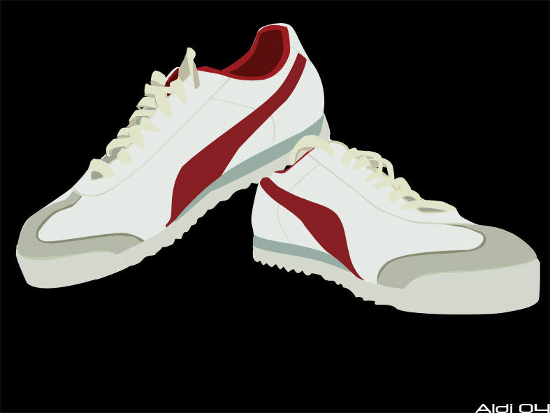puma shoes vector