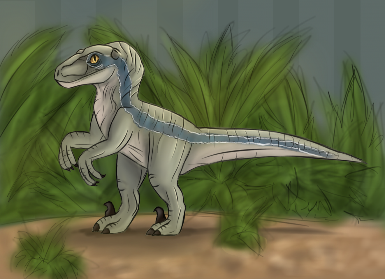 jurassic world blue the velociraptor by dinosauralicia on