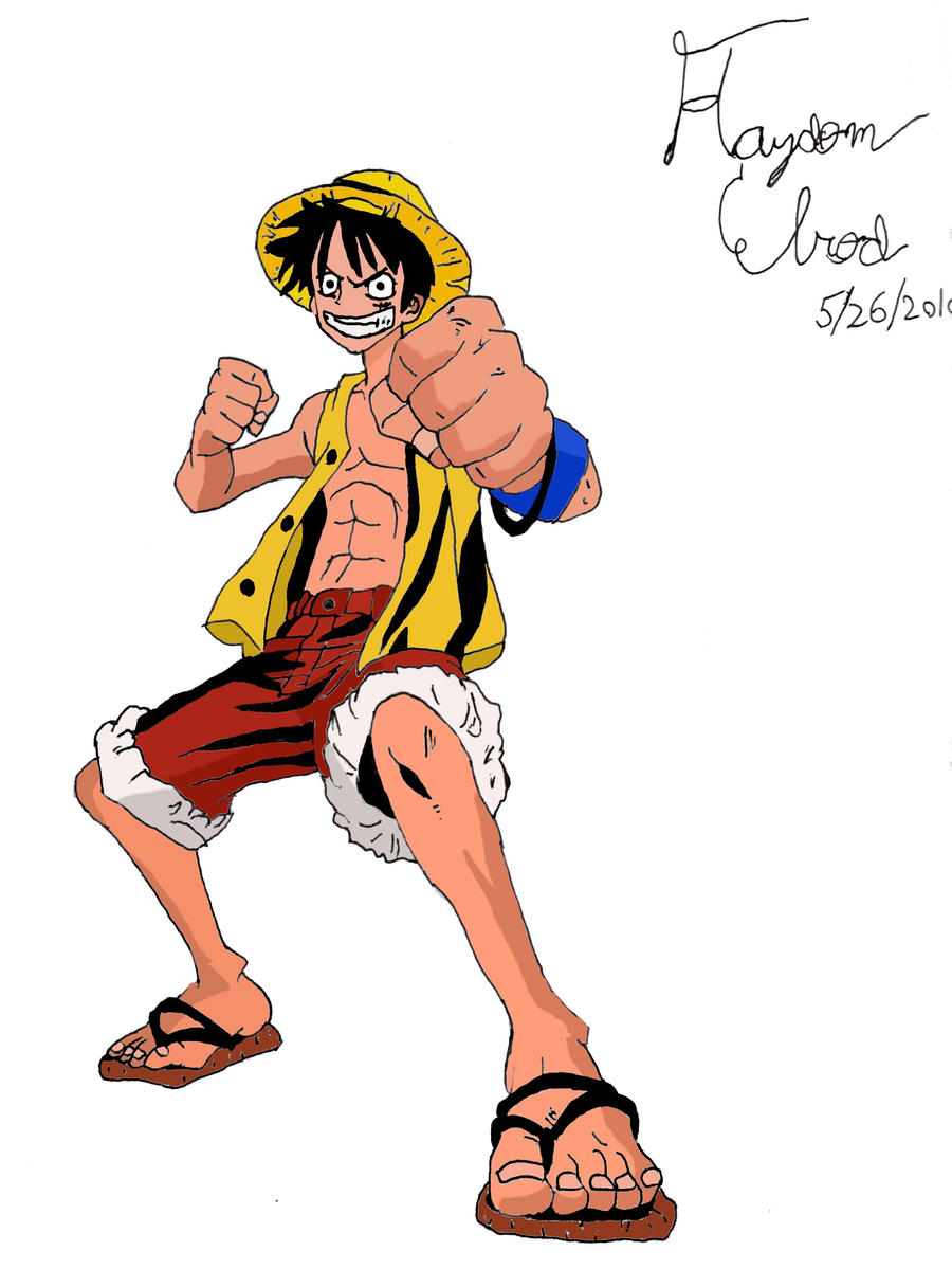 one piece luffy  colored by hidanthamon on DeviantArt