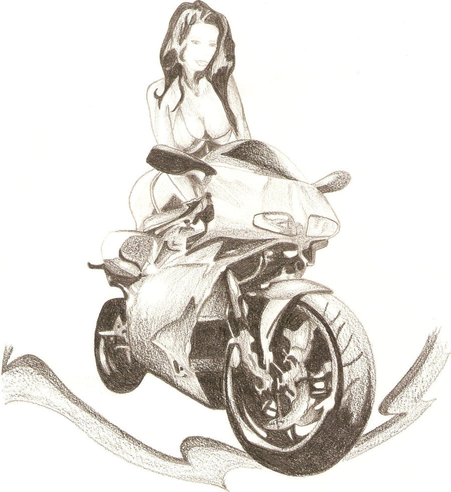 Biker girl by jazzla on DeviantArt