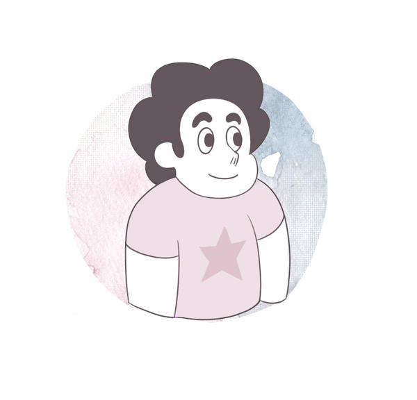 first sketch of steven bg is watercolour texture
