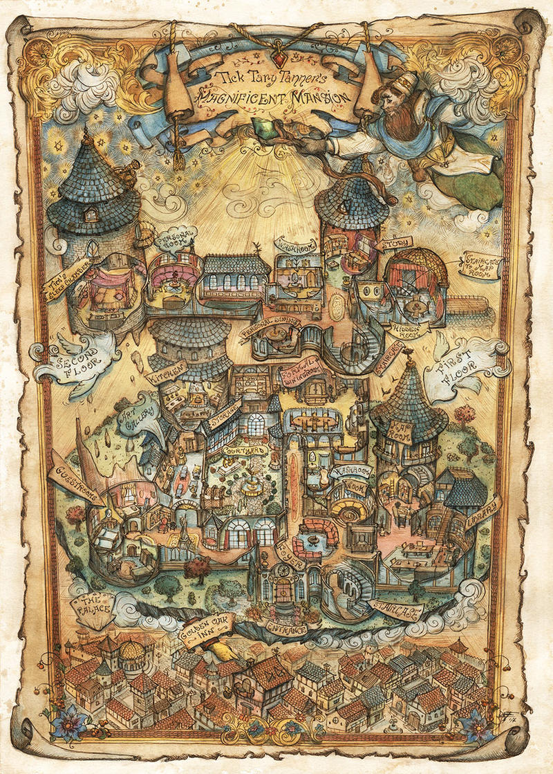 Tick Tary Tanner's Magnificent Mansion Map by FrancescaBaerald