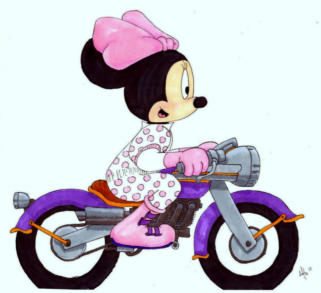 Minnie On Motorcycle by platipus86 on DeviantArt
