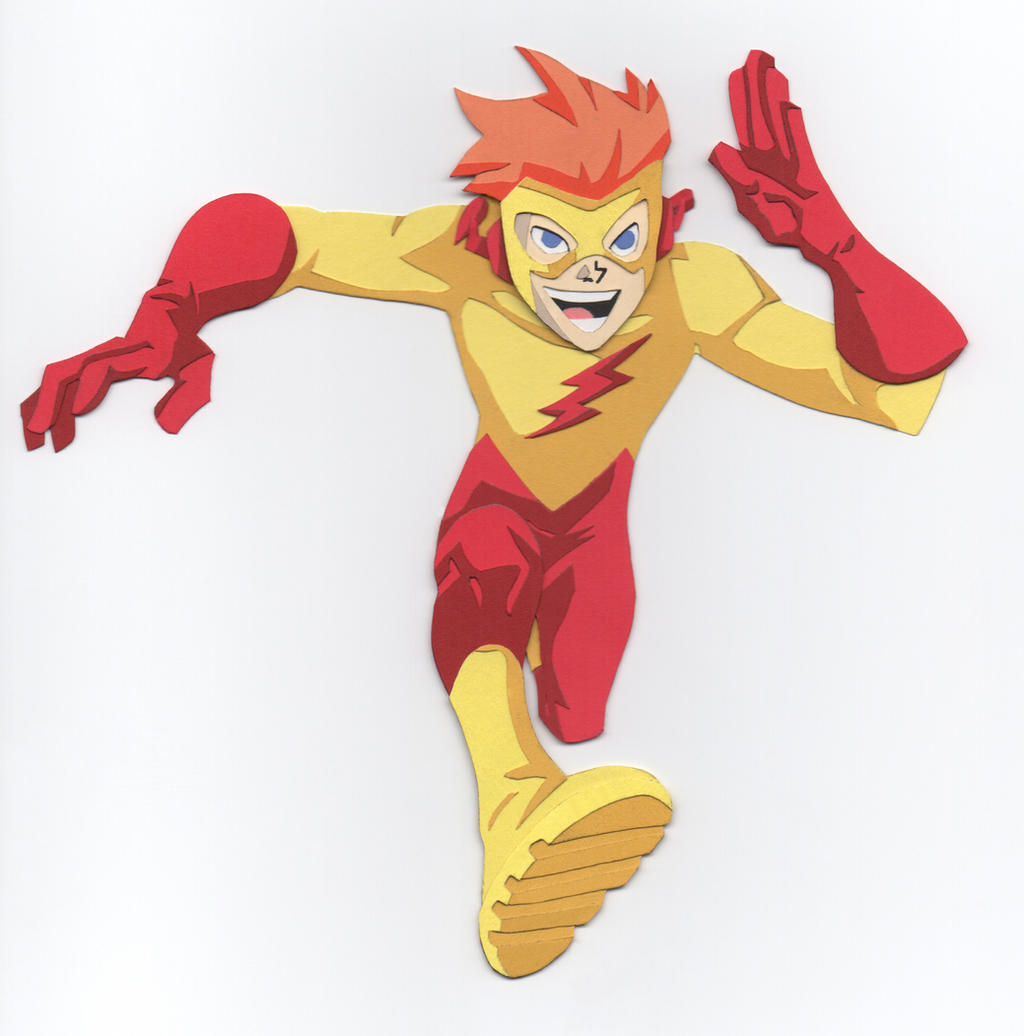 Kid Flash (Teen Titans animated) paper cutout by say-andy ...