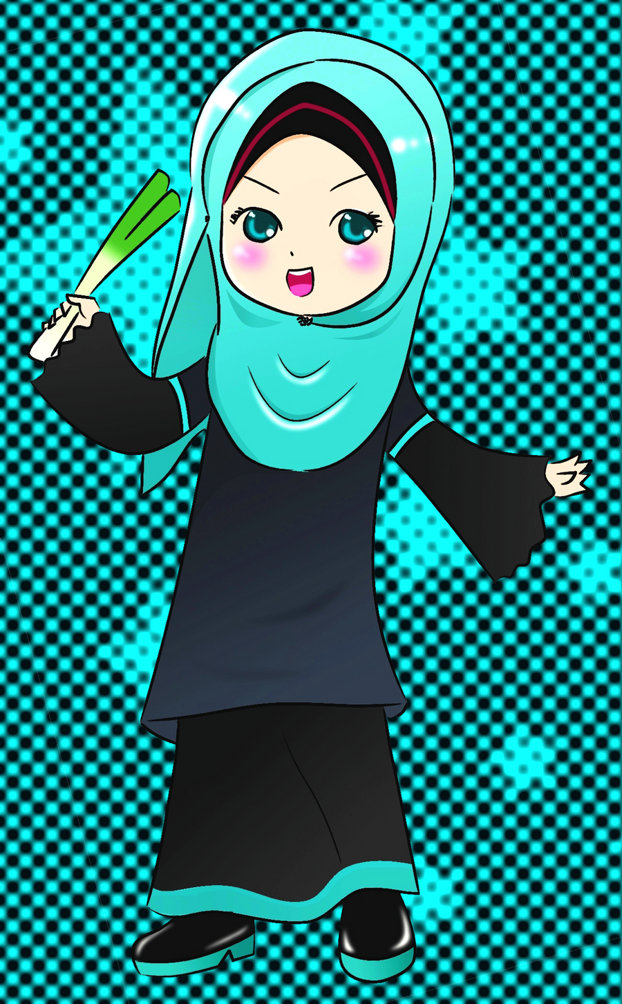 miku in hijab + baju kurung by nyanbila49 on DeviantArt