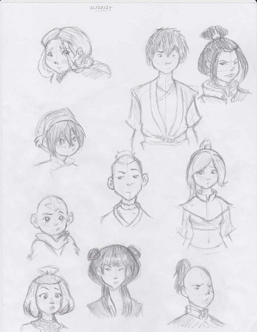 Avatar the Last Airbender Sketches by Lacedra on DeviantArt