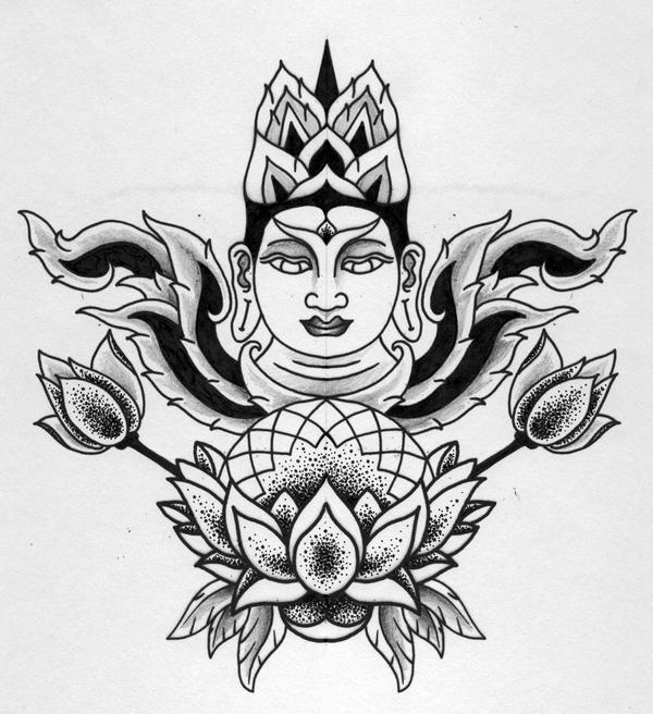 Black and grey buddha by JonToogood on DeviantArt