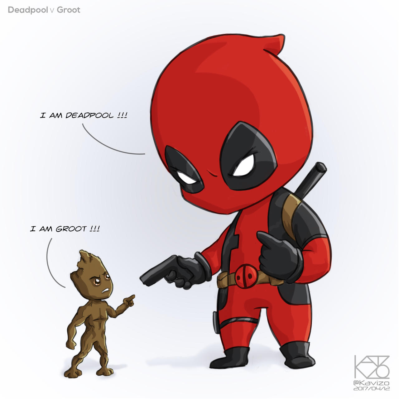 Deadpool v Groot by Kavizo by KAVIZO on DeviantArt