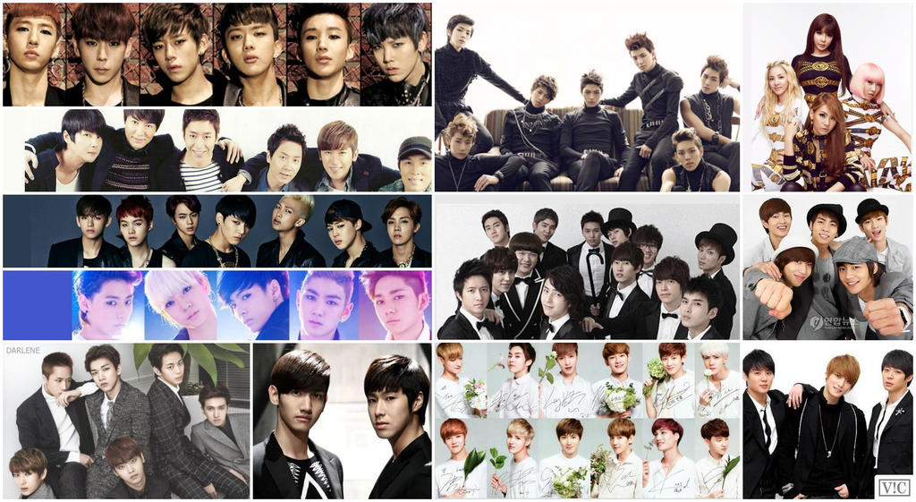 K Pop Kpop Boy Groups Collage