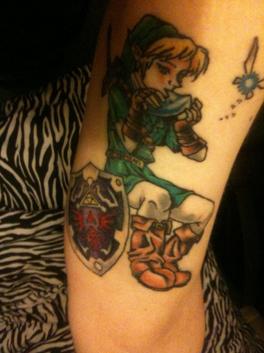 My Link Legend of Zelda tattoo by plasticanime on