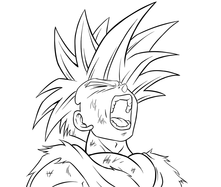 Gohan Transformation Lineart by tbowe321 on DeviantArt