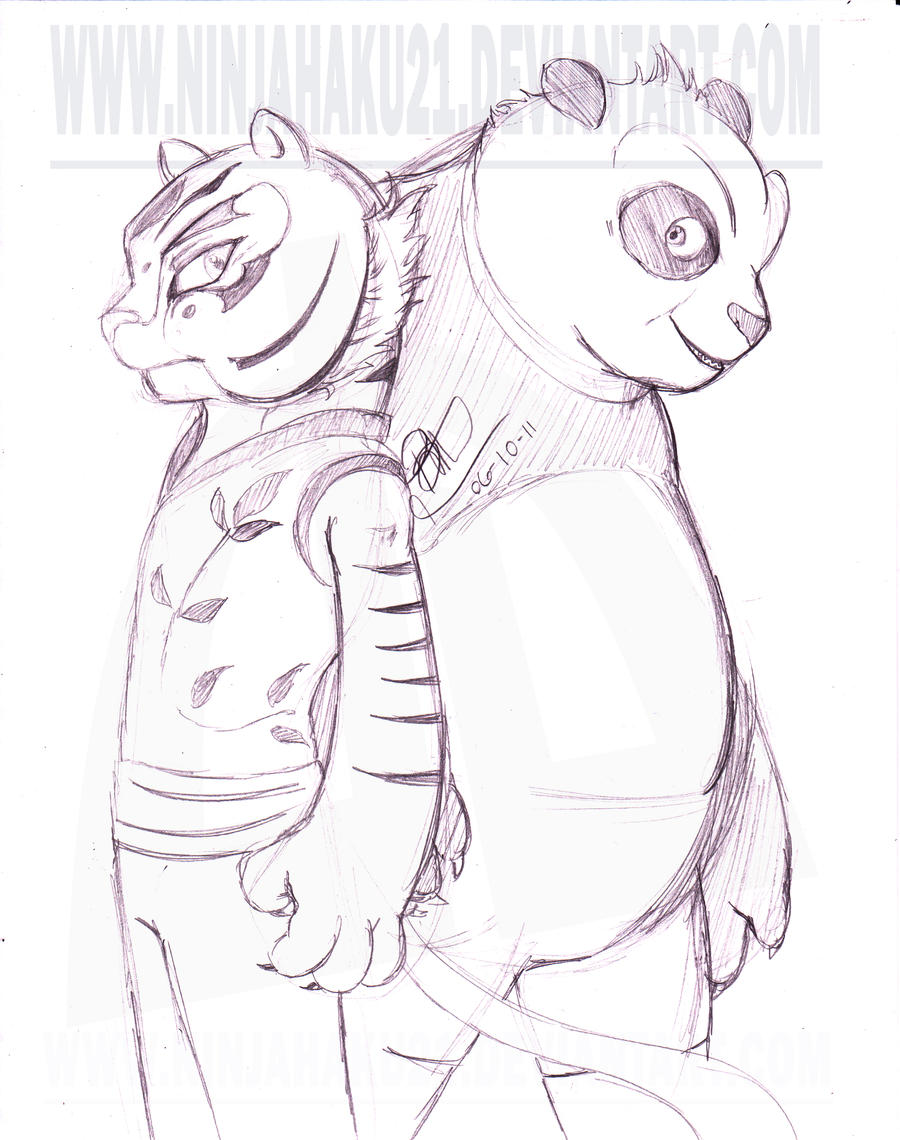 Po and Tigress sketches by Maaronn on DeviantArt