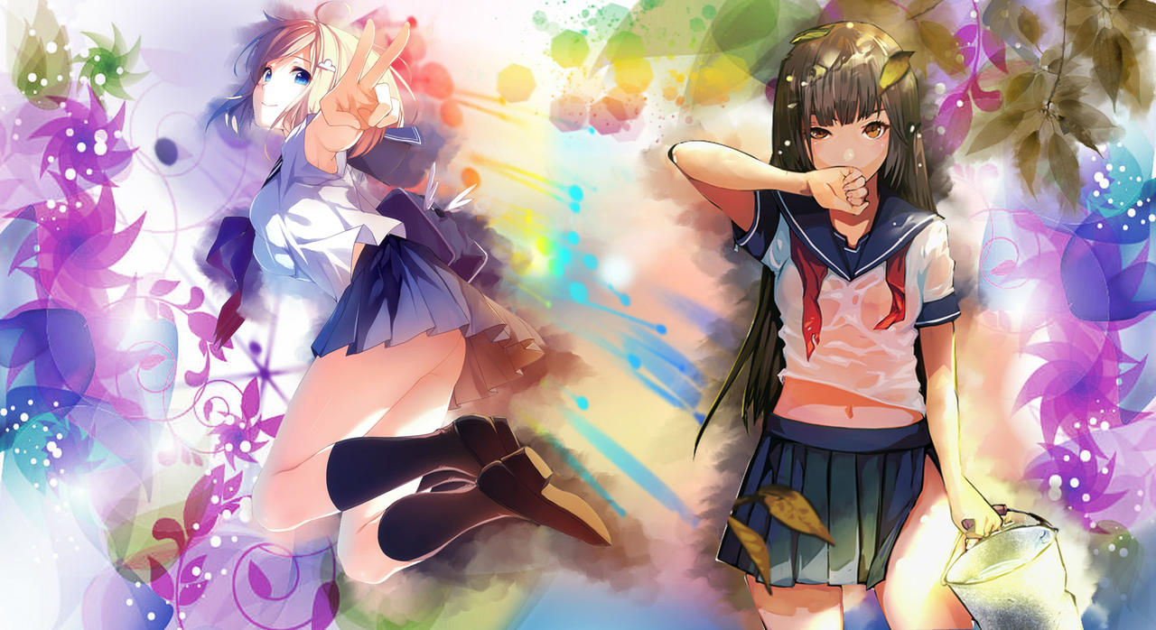 Colorful anime wallpaper by Sislex on DeviantArt