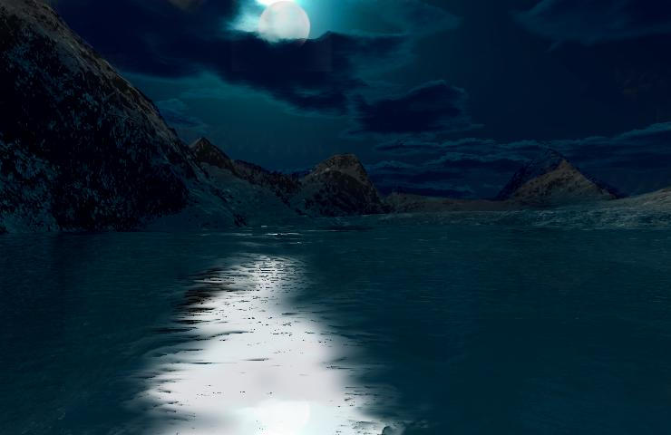 Moonlight Lake by ThornErose on DeviantArt
