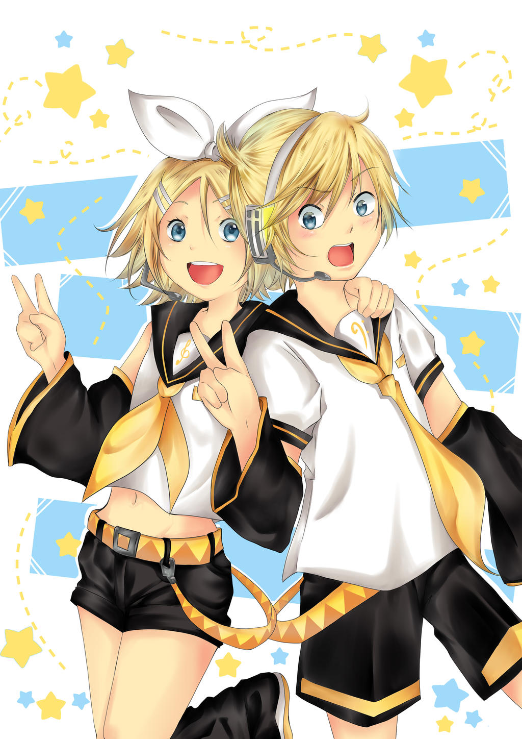 Cute anime twins