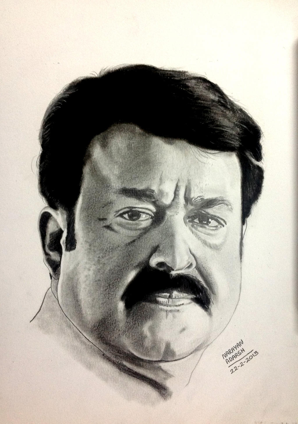 Mohanlal's pencil drawing by narayanjoy on DeviantArt
