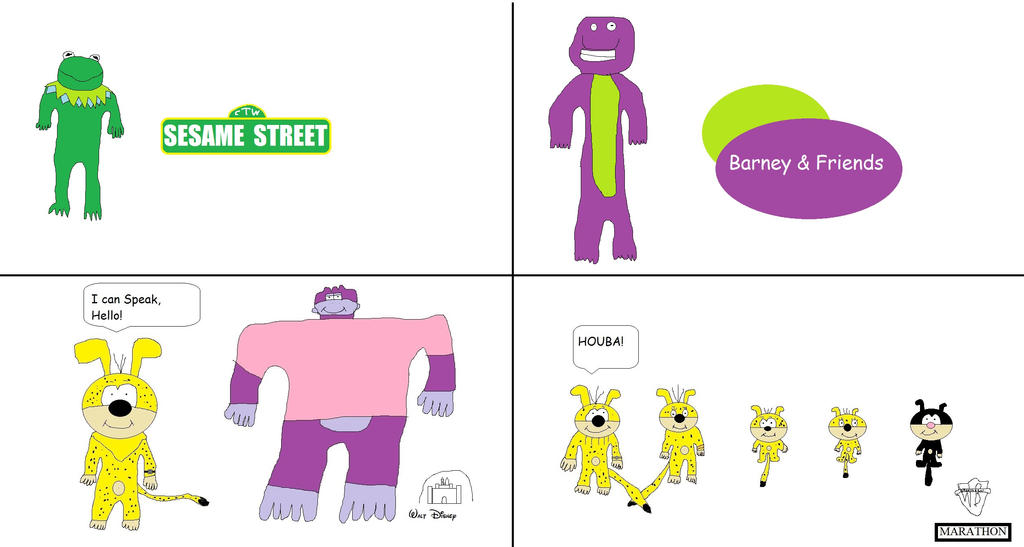 Sesame Street Vs Barney By Buddyboy600 On Deviantart