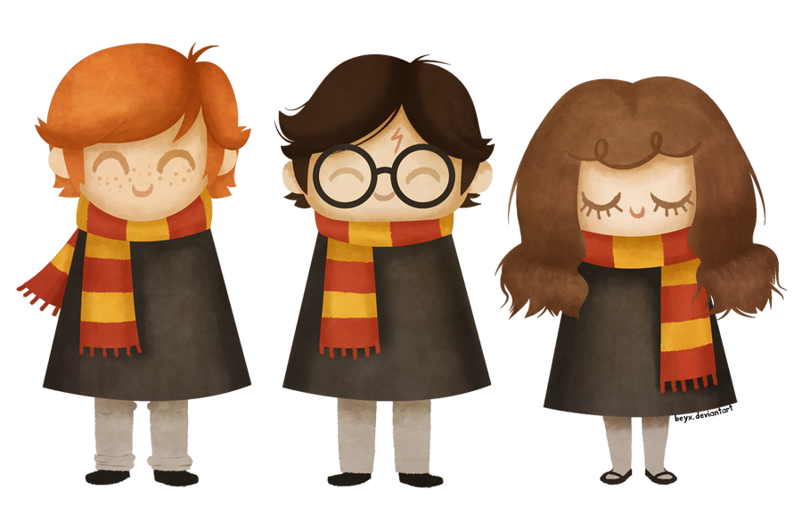 Ron, Harry and Hermione by beyx on DeviantArt