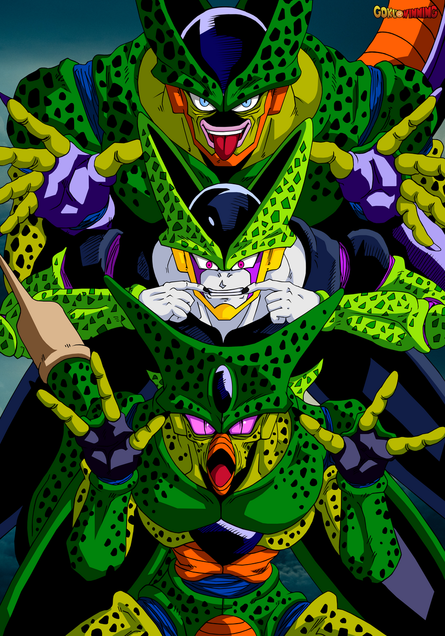 Cell - All Forms Poster Restoration by GokuWinning on DeviantArt