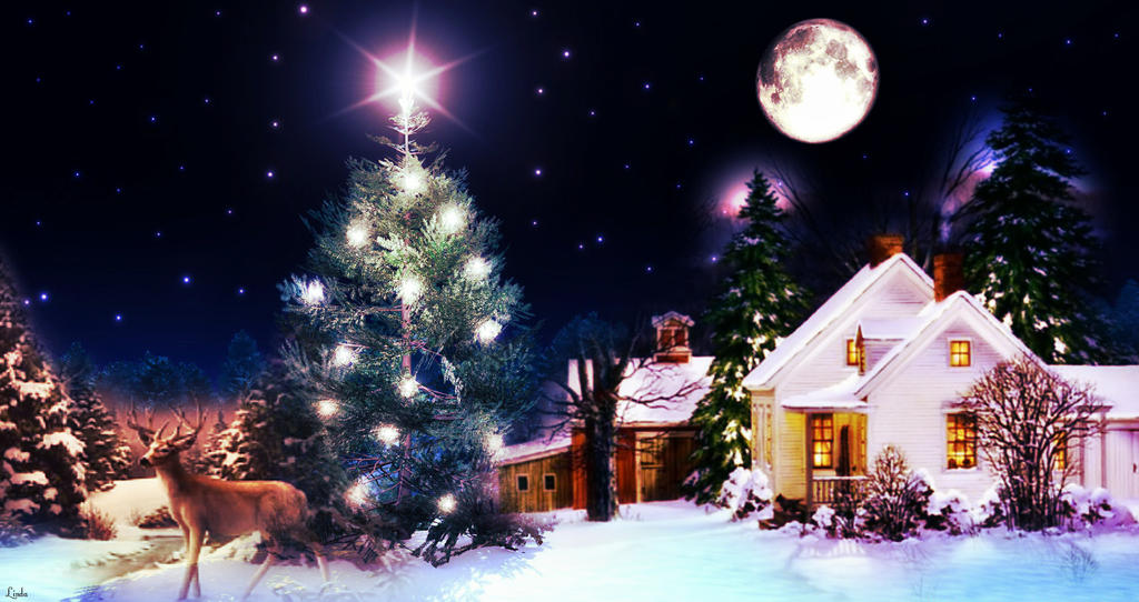 Starry Christmas night by charmedangel61 on DeviantArt
