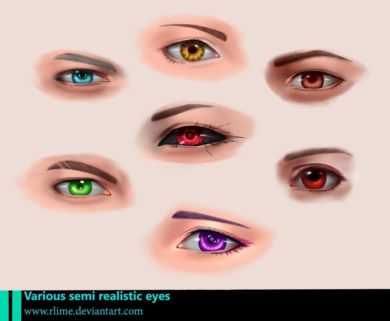 semi realistic eyes RLime by RLime on DeviantArt
