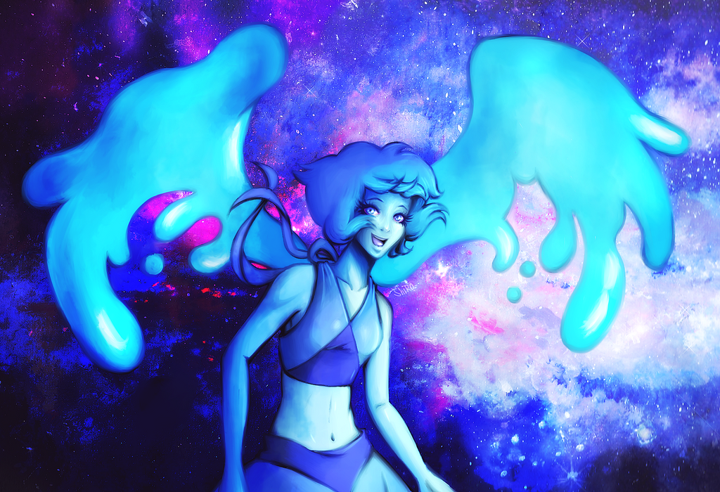 A redraw of ... Lapis Lazuli~~~ (???), you fled into the bottom of the sea Lapis Lazuli, you were so mad, but then you came around to me ( 8 )  I love Blue, and i love hair of Lapis. YES. ____...