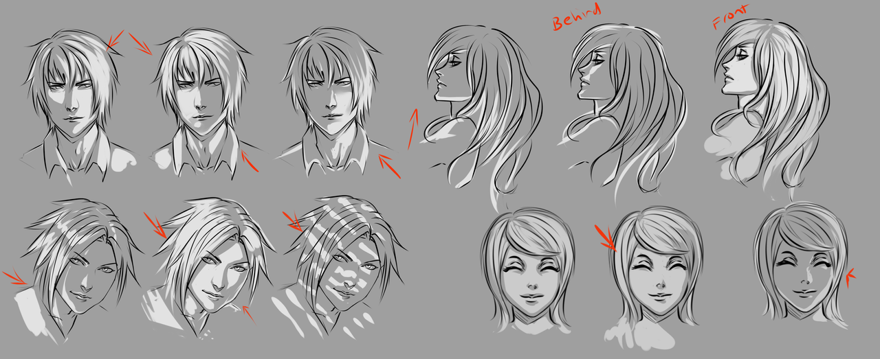 Here some hair Lightning references I made to help you improve :  r/AnimeSketch