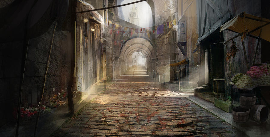 Do you want to play? - Carrie Concepting_a_medieval_street_by_gycinn-d7jzbtf