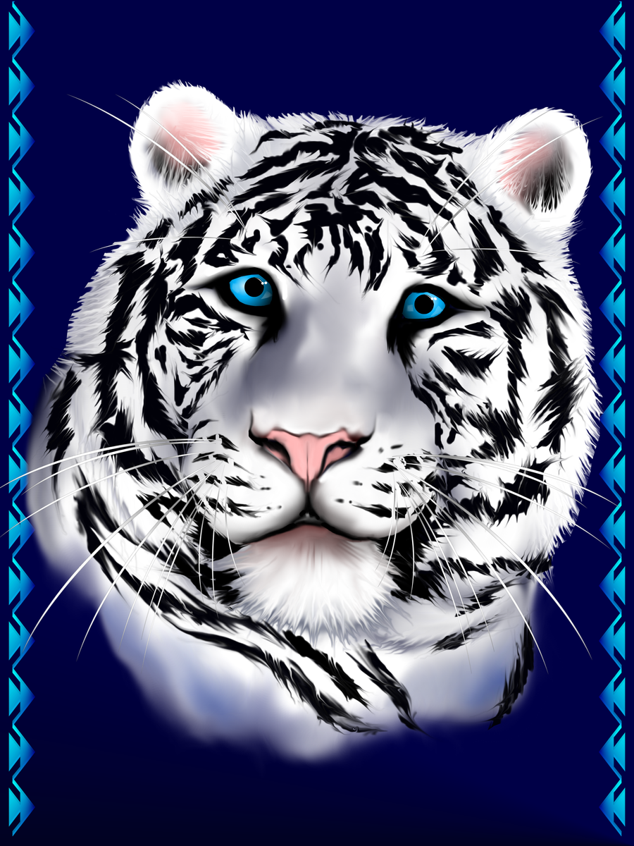 White Tiger Face by lotacats05 on DeviantArt