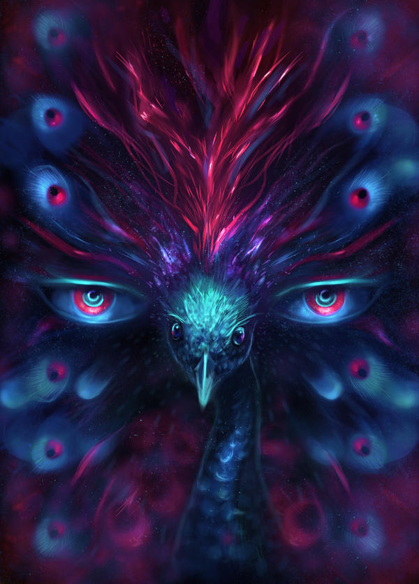 All seeing peacock by LouisDyer