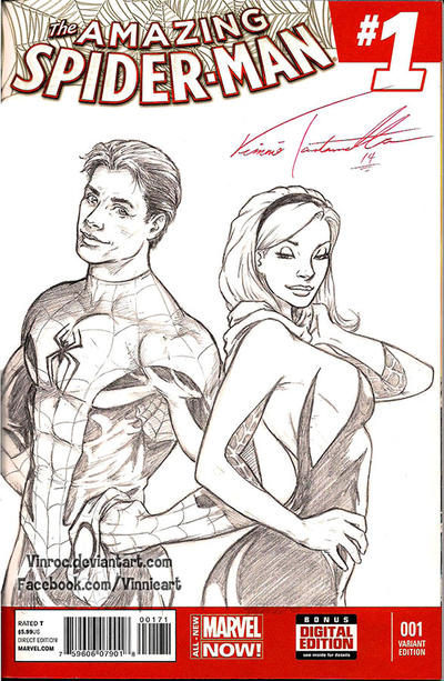Spidey And Gwen Sketch Cover By Vinroc On Deviantart