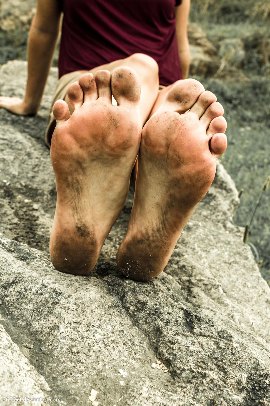 Her Feet on a Rock by 365feet on DeviantArt