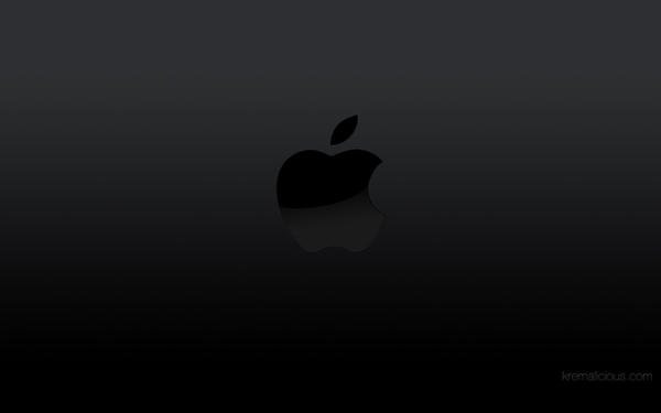 Apple logo wallpaper black by kremalicious on DeviantArt