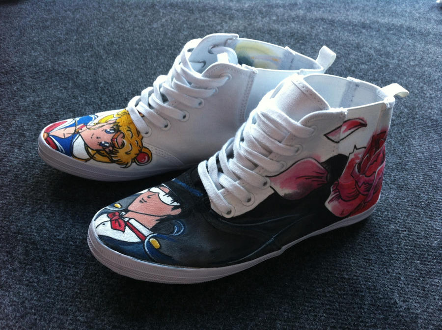 Jessman5 custom shoes. [Sailor Moon+Tuxedo Mask] by