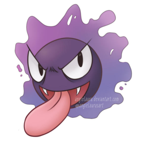[Commission] Gastly Sticker by AngieLaura on DeviantArt