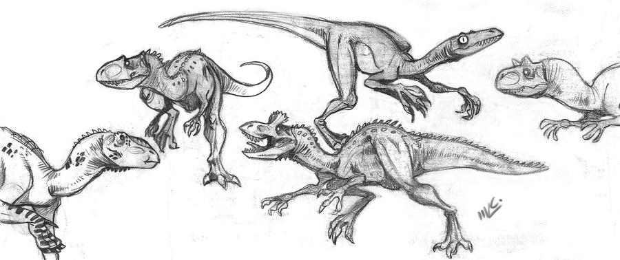dinosaurs sketches by marciolcastro on DeviantArt