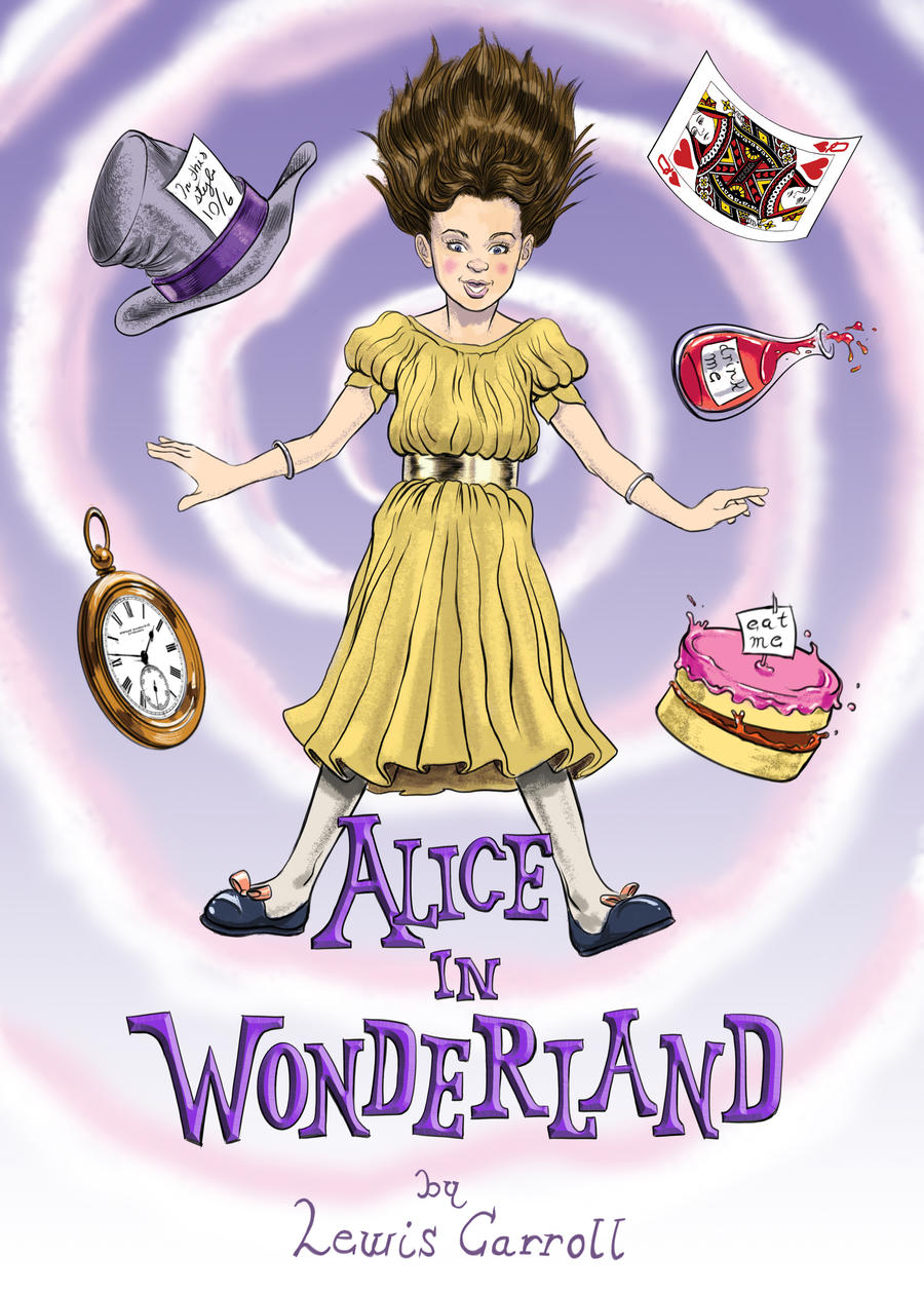 Alice In Wonderland Book Cover by RobertoBustosJr on DeviantArt