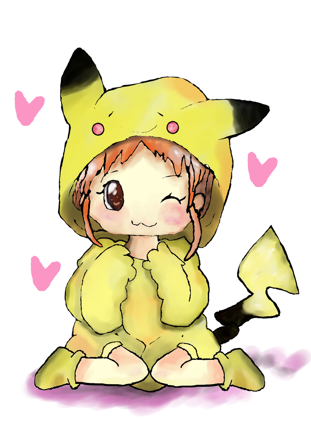 Chibi Pikachu Girl by Sen-Draw on DeviantArt