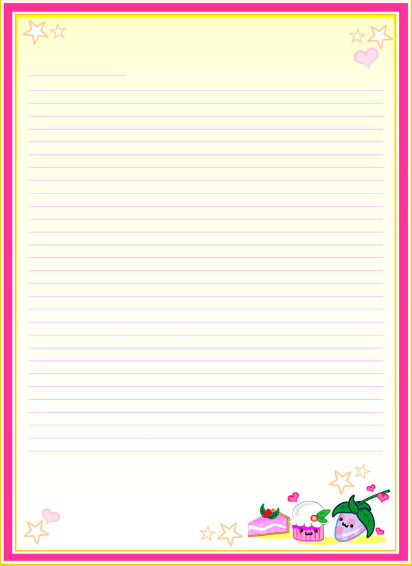 Girly Note Paper by Bandeau by JustForYouStationary on DeviantArt