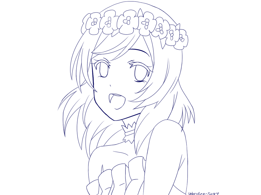 Maki Nishikino Colouring Page (Transparent Vers.) by Unbroken-Sky on