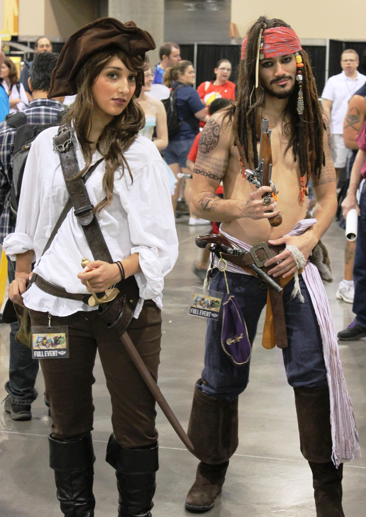 Cap'n Jack Sparrow and female pirate by Katsnake on DeviantArt