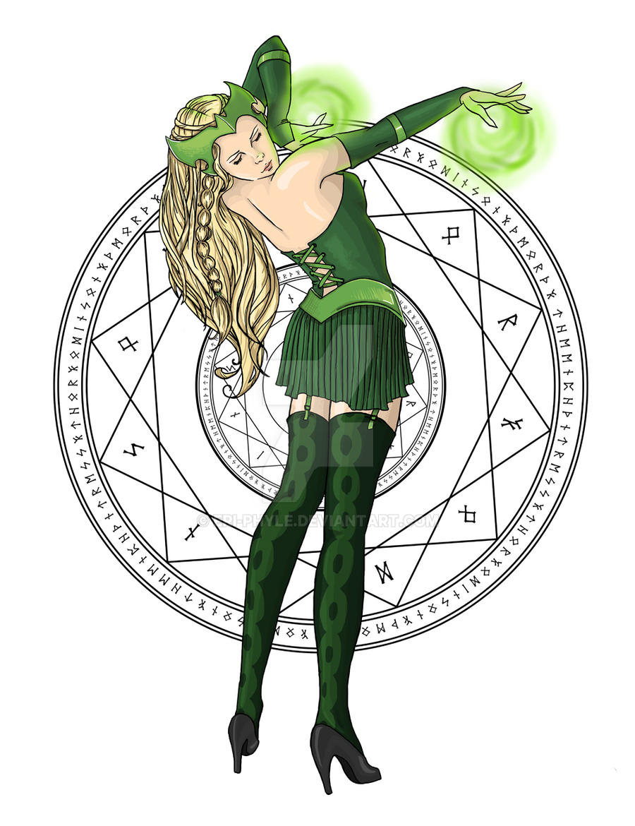 The Enchantress pinup by eri-phyle on DeviantArt