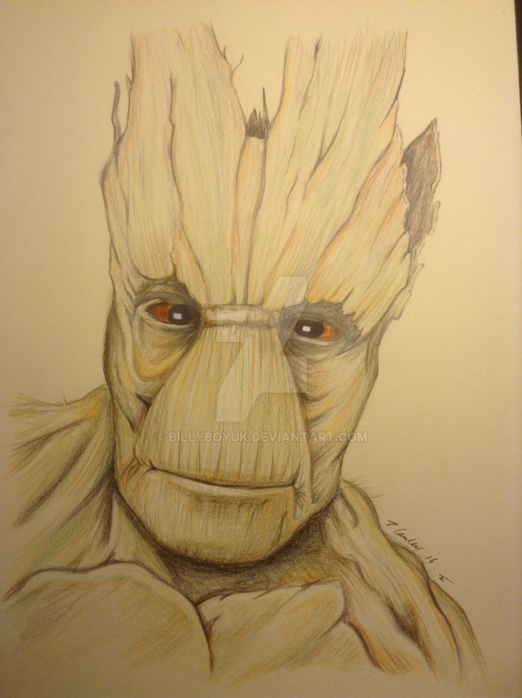 Groot pencil drawing Guardians of the Galaxy by billyboyuk on DeviantArt