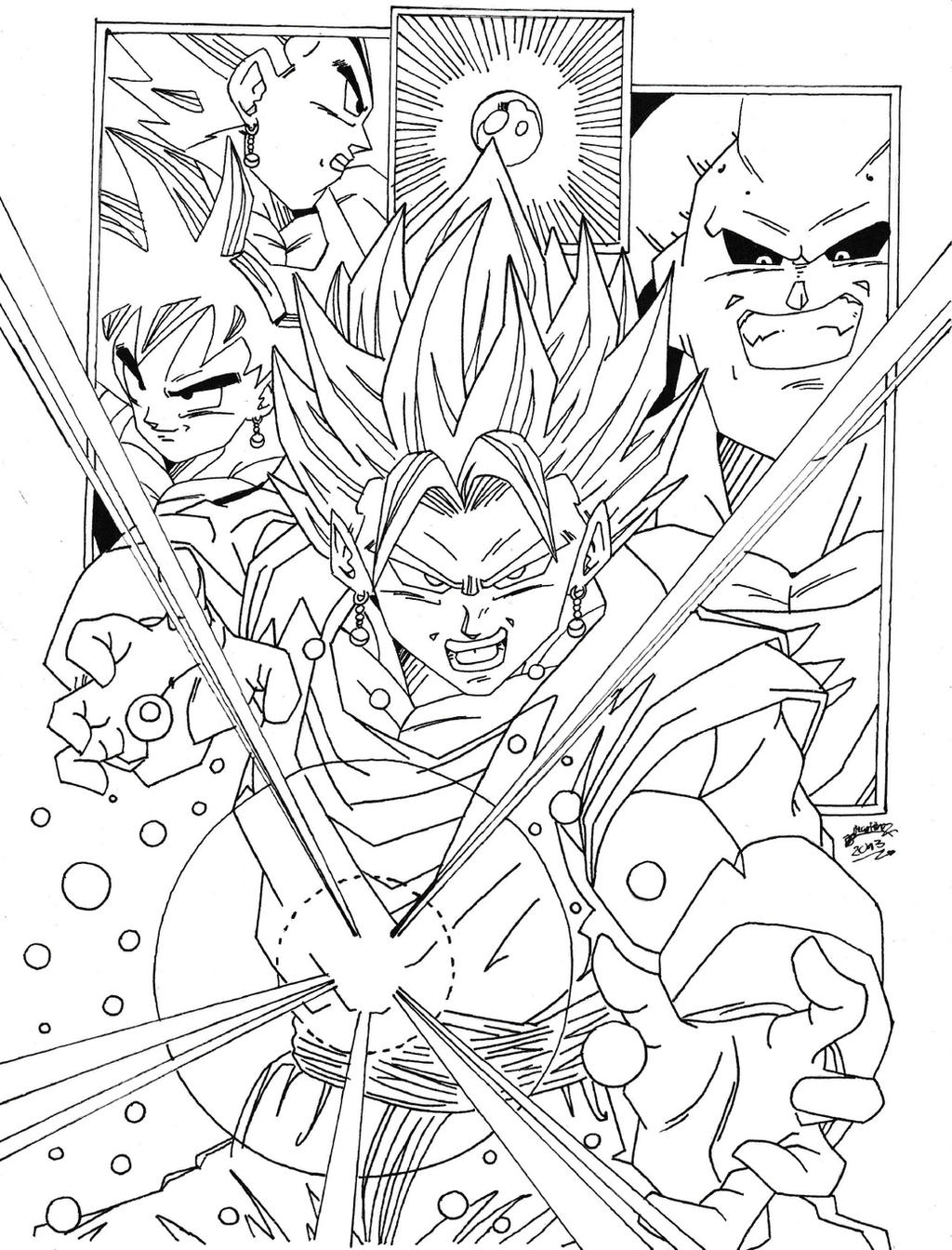 Gokus Standover (DragonBall Z) Lineart by JuanKAran on 